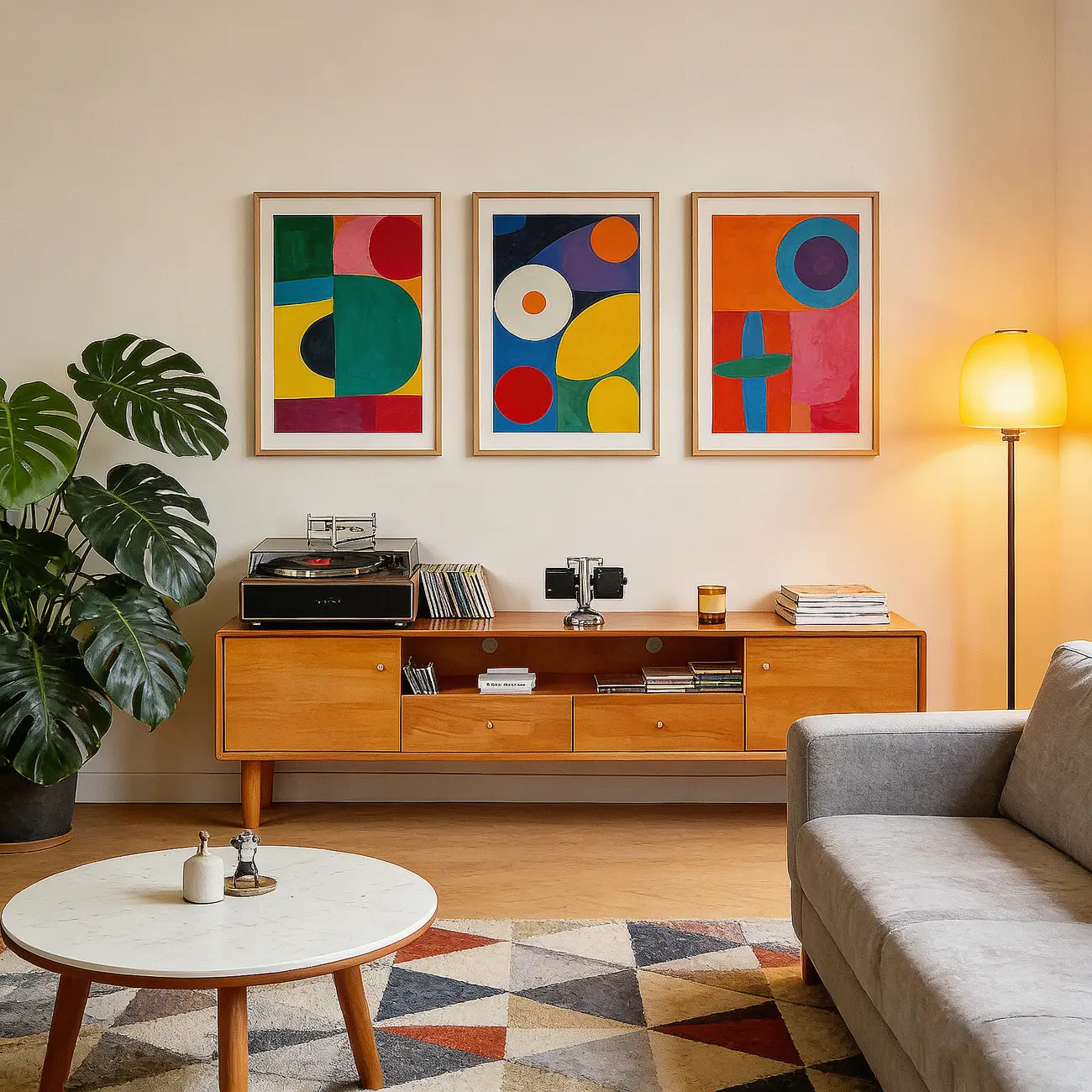 Modern Solid Wood TV Stand with Drawers Image - 1 | homeyfad