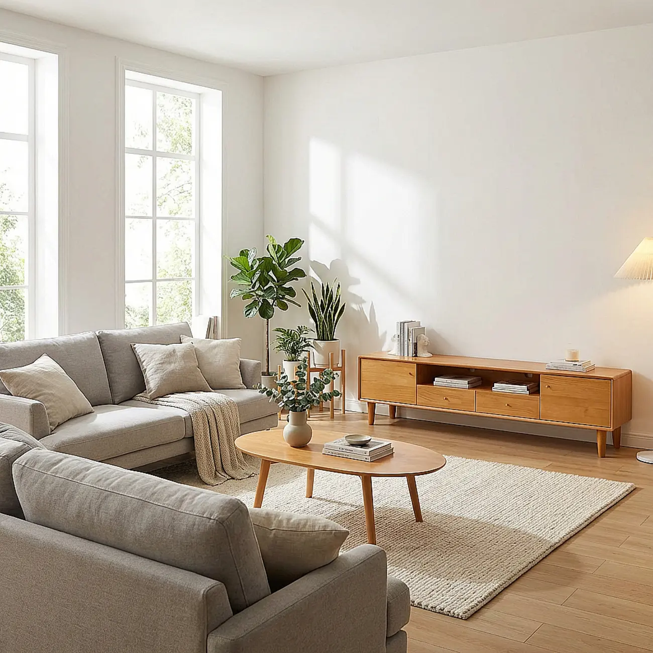 Modern Solid Wood TV Stand with Drawers Image - 8 | homeyfad