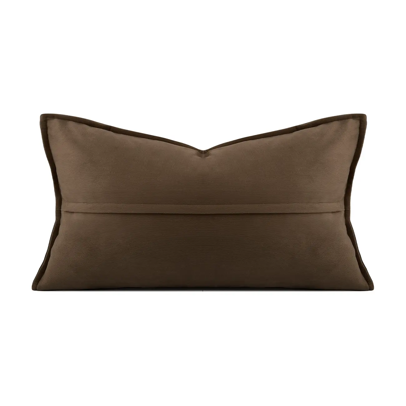 Traditional Brown Microsuede Rectangular Pillow For Sofa Image - 6 | homeyfad