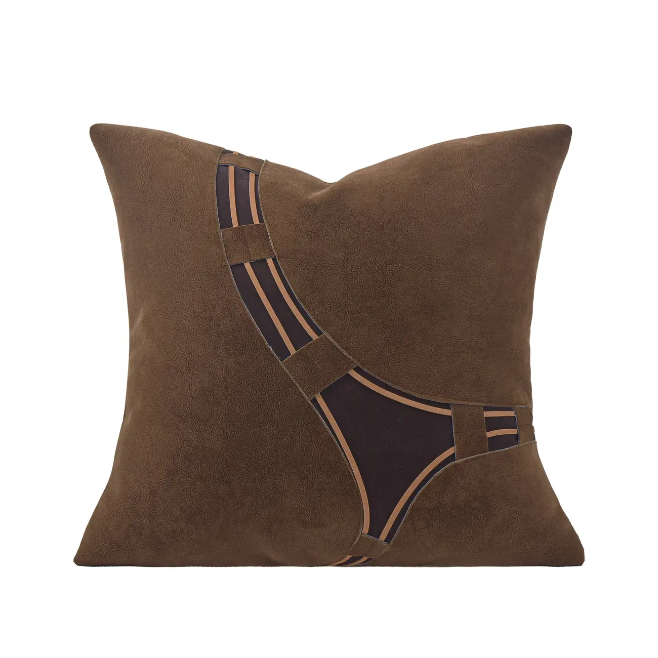 Vintage Abstract Faux Suede Square Decorative Pillow Image - 3 | homeyfad