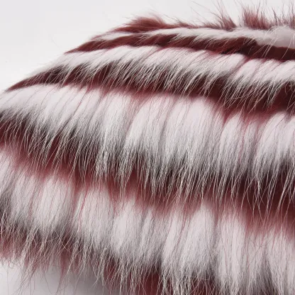 Luxury Modern Faux Fur Down Lumbar Pillow With Insert Image - 4