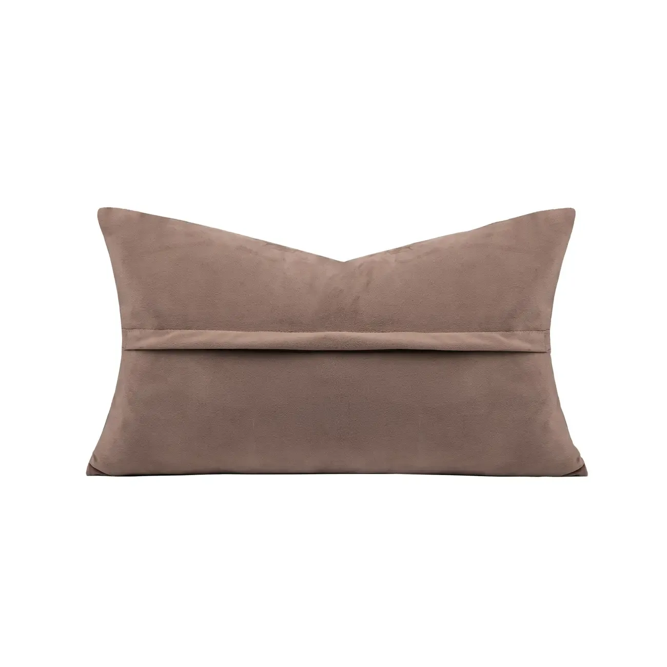 Scandinavian Plush Villus Chevron Textured Lumbar Pillow Image - 7