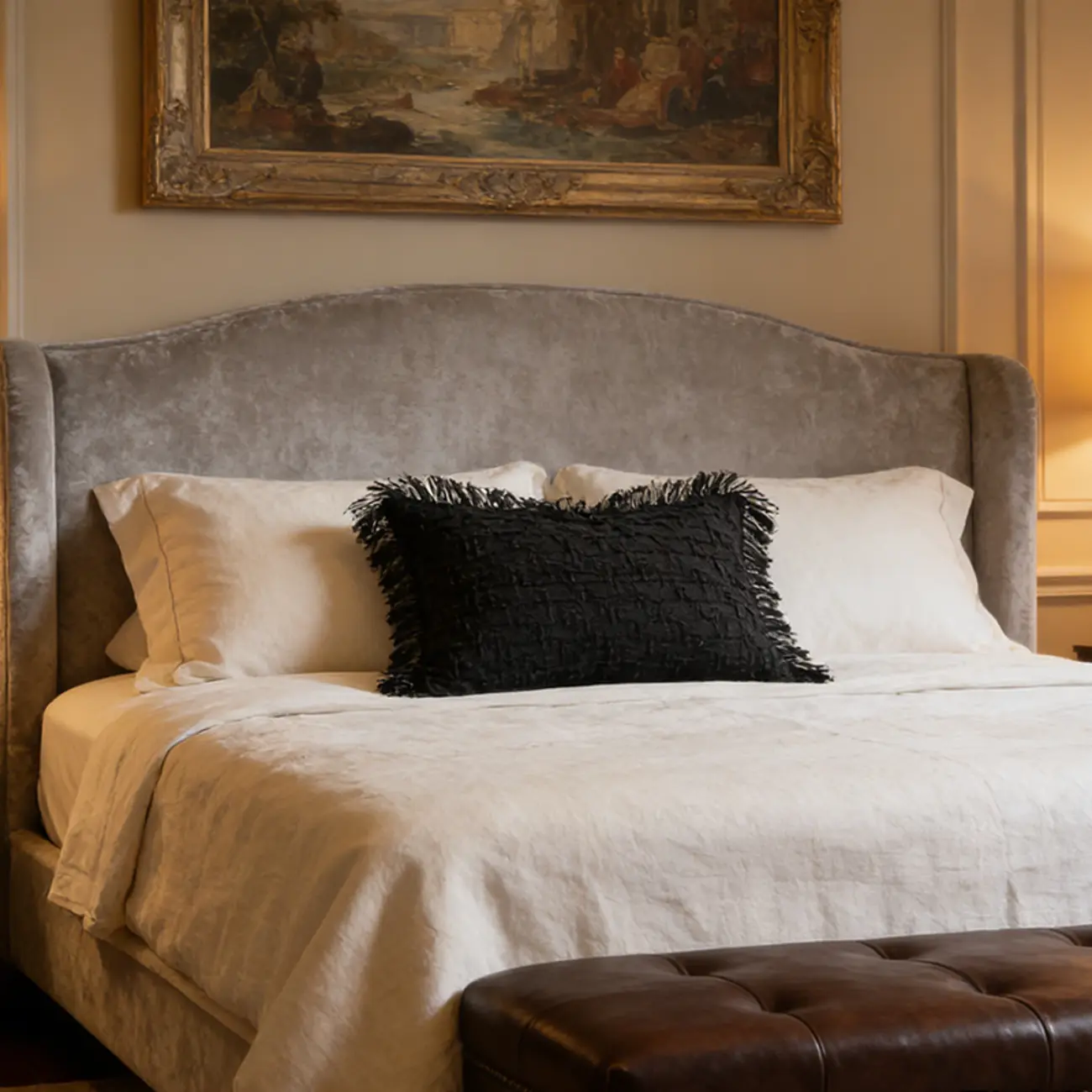 Black Modern Cotton Tassel Rectangular Throw Pillows Image - 2 | homeyfad