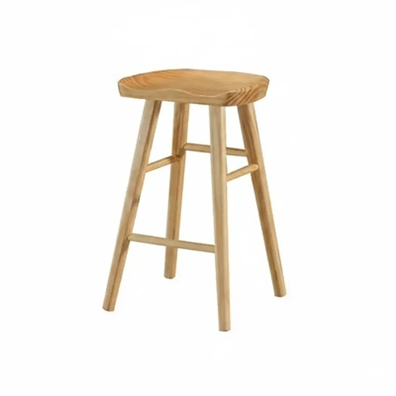 Counter Height Modern Wood Backless Bar Stool Image - 4 | homeyfad