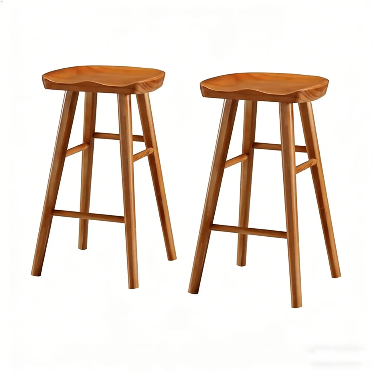 Counter Height Modern Wood Backless Bar Stool Image - 1 | homeyfad