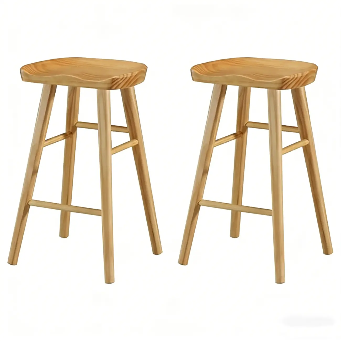 Counter Height Modern Wood Backless Bar Stool Image - 2 | homeyfad