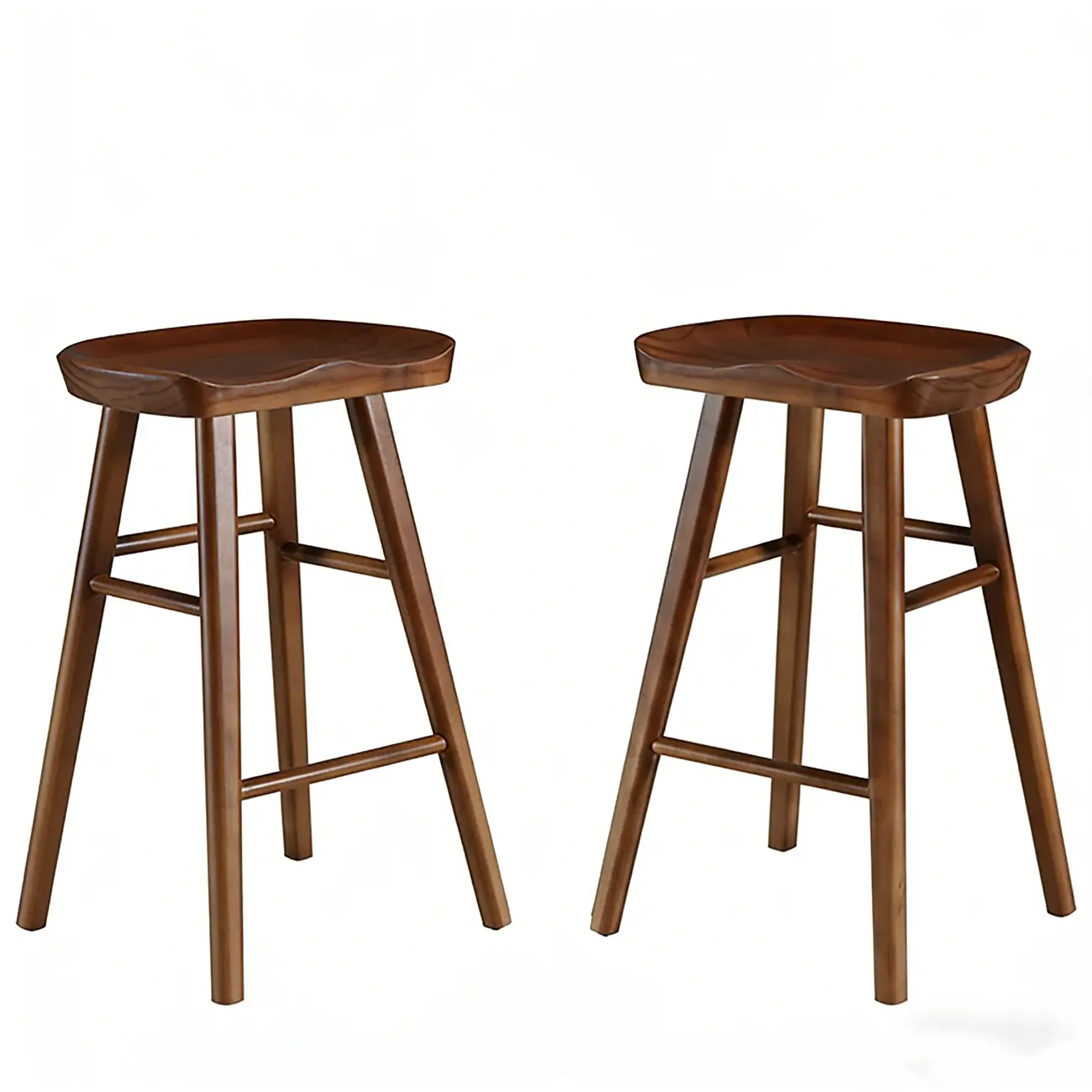 Counter Height Modern Wood Backless Bar Stool Image - 3 | homeyfad