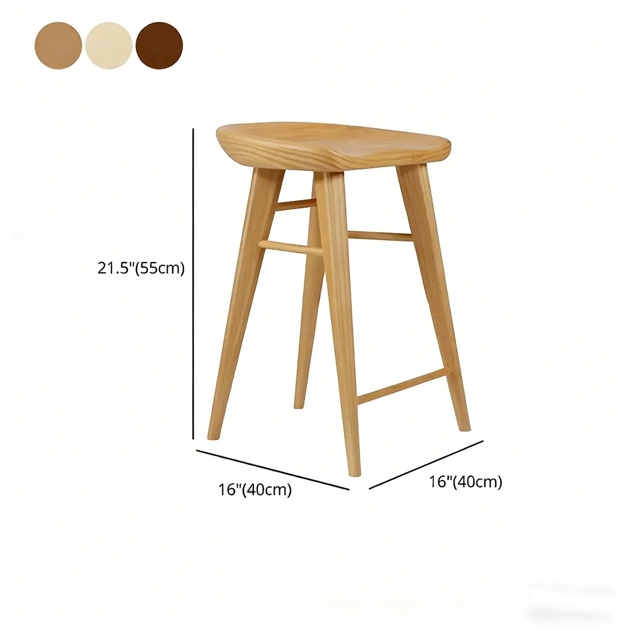 Counter Height Modern Wood Backless Bar Stool #size | homeyfad