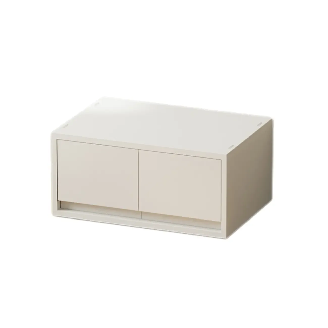 Durable White Plastic Stackable Filing Cabinet for Home Office Image - 6