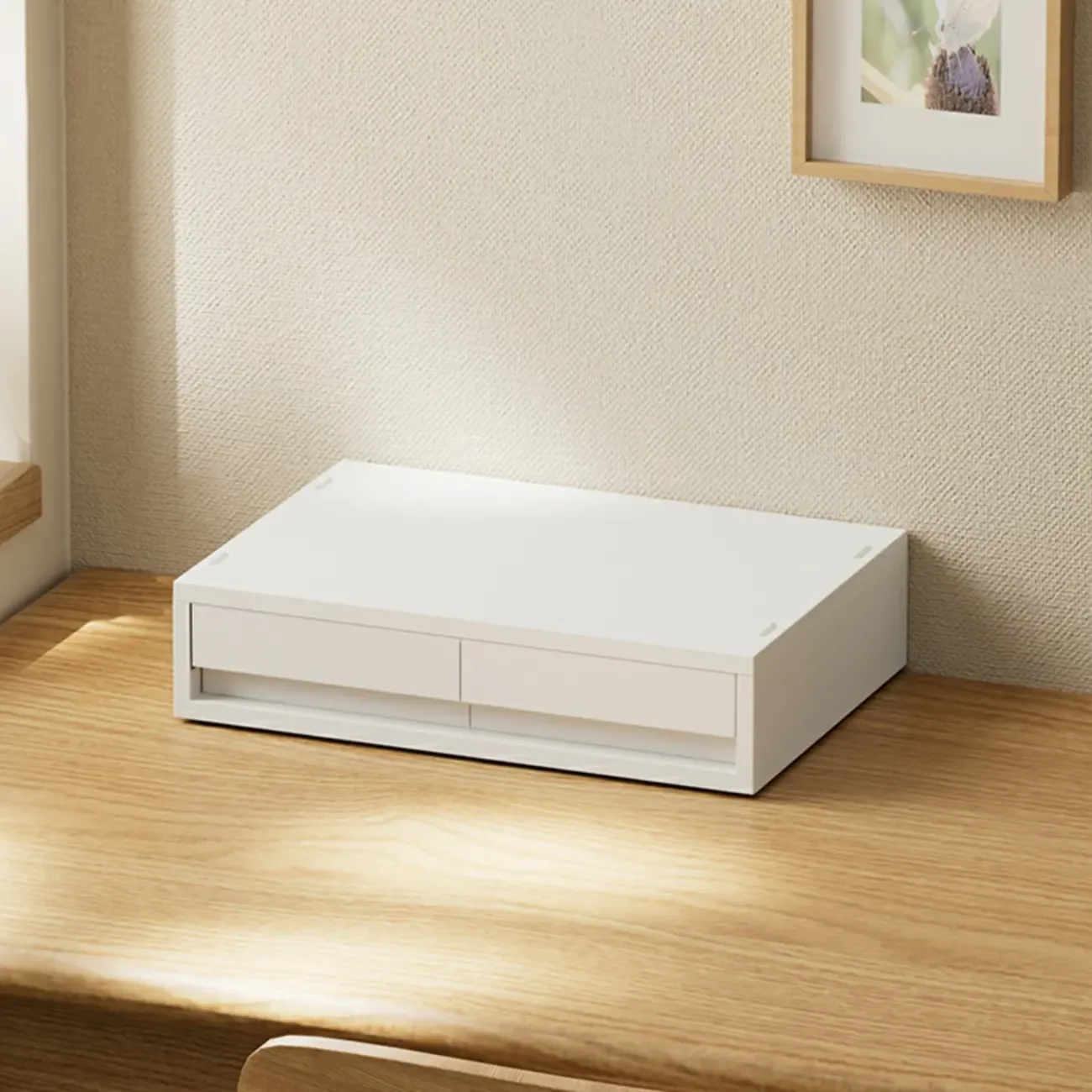 Durable White Plastic Stackable Filing Cabinet for Home Office Image - 7