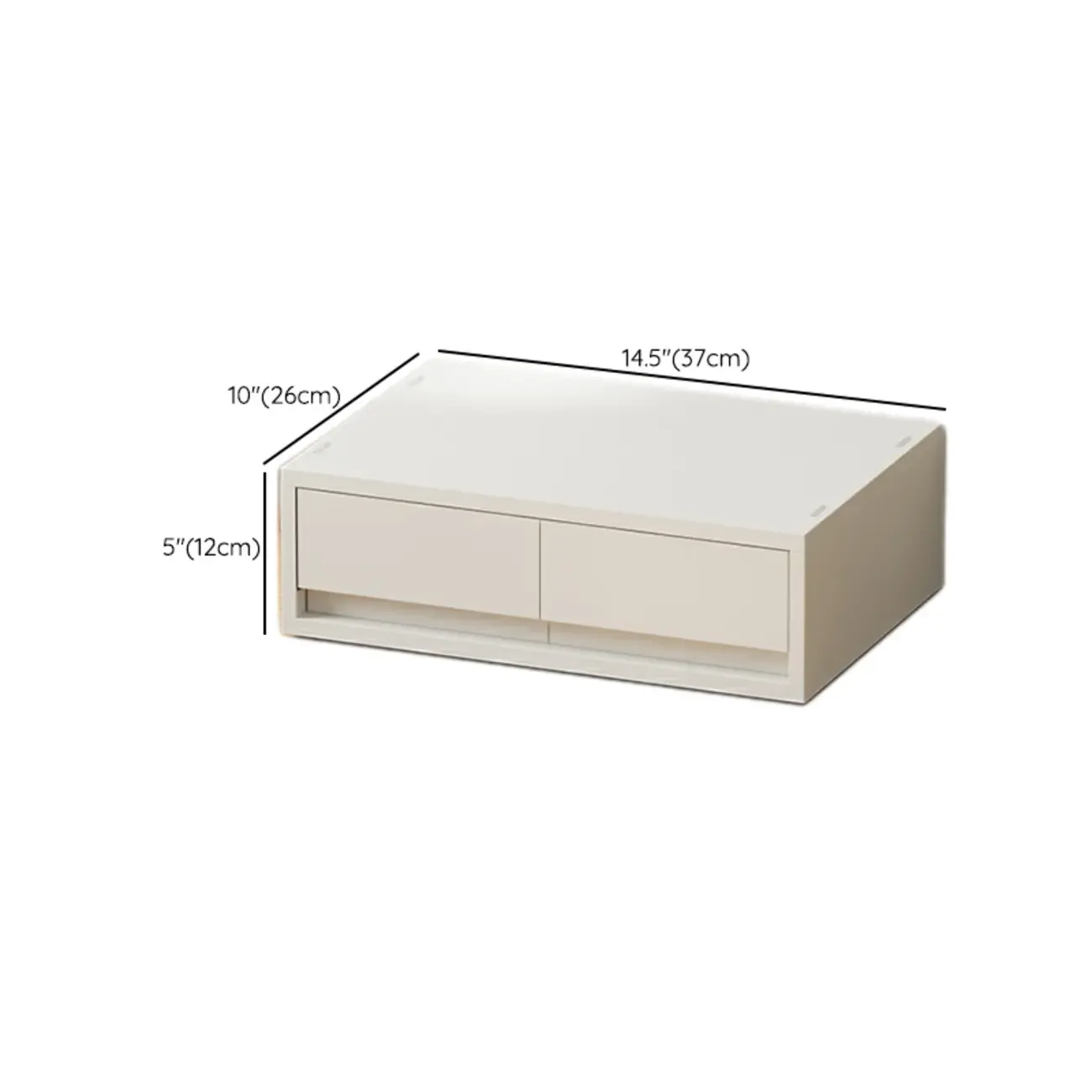 Durable White Plastic Stackable Filing Cabinet for Home Office Image - 20