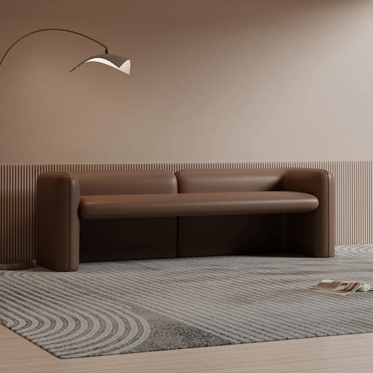 Cushioned Modern Short Genuine Leather Bedroom Bench Image - 9 | homeyfad