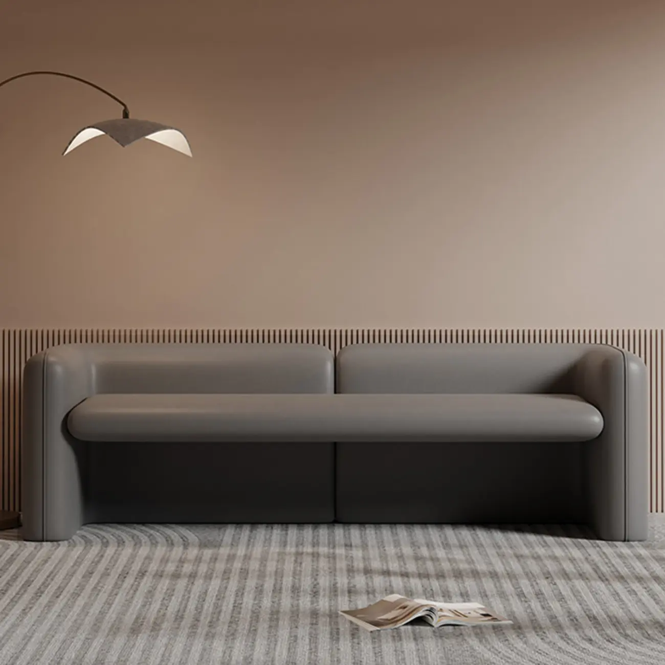 Cushioned Modern Short Genuine Leather Bedroom Bench Image - 5 | homeyfad