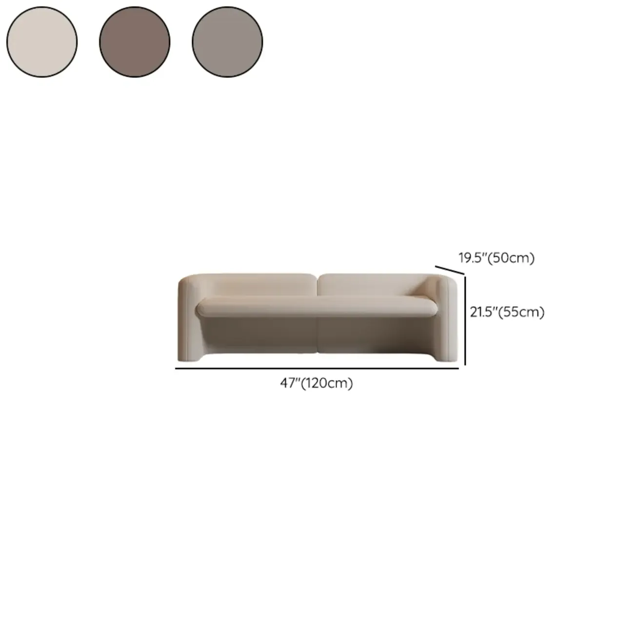 Cushioned Modern Short Genuine Leather Bedroom Bench Image - 12
