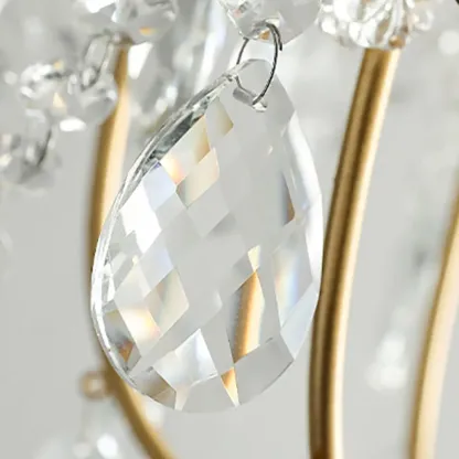 Elegant Gold Crystal Mini Kitchen Pendant Light Adjustable Chain Image - 8