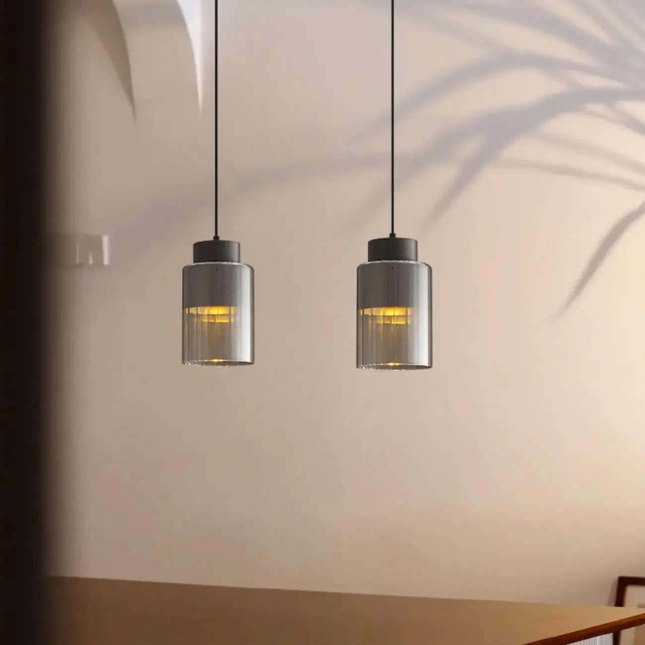 Minimalist Brass Clear Glass Cylinder Hanging Pendant Light  Image - 7 | homeyfad