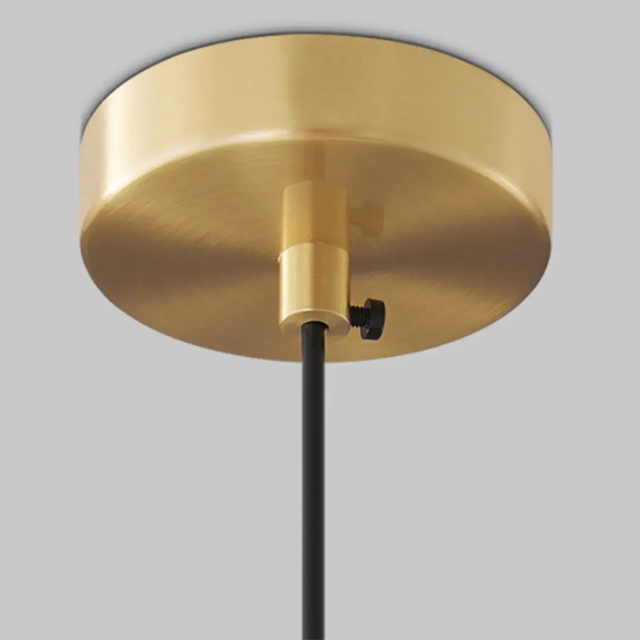 Minimalist Brass Clear Glass Cylinder Hanging Pendant Light  Image - 14