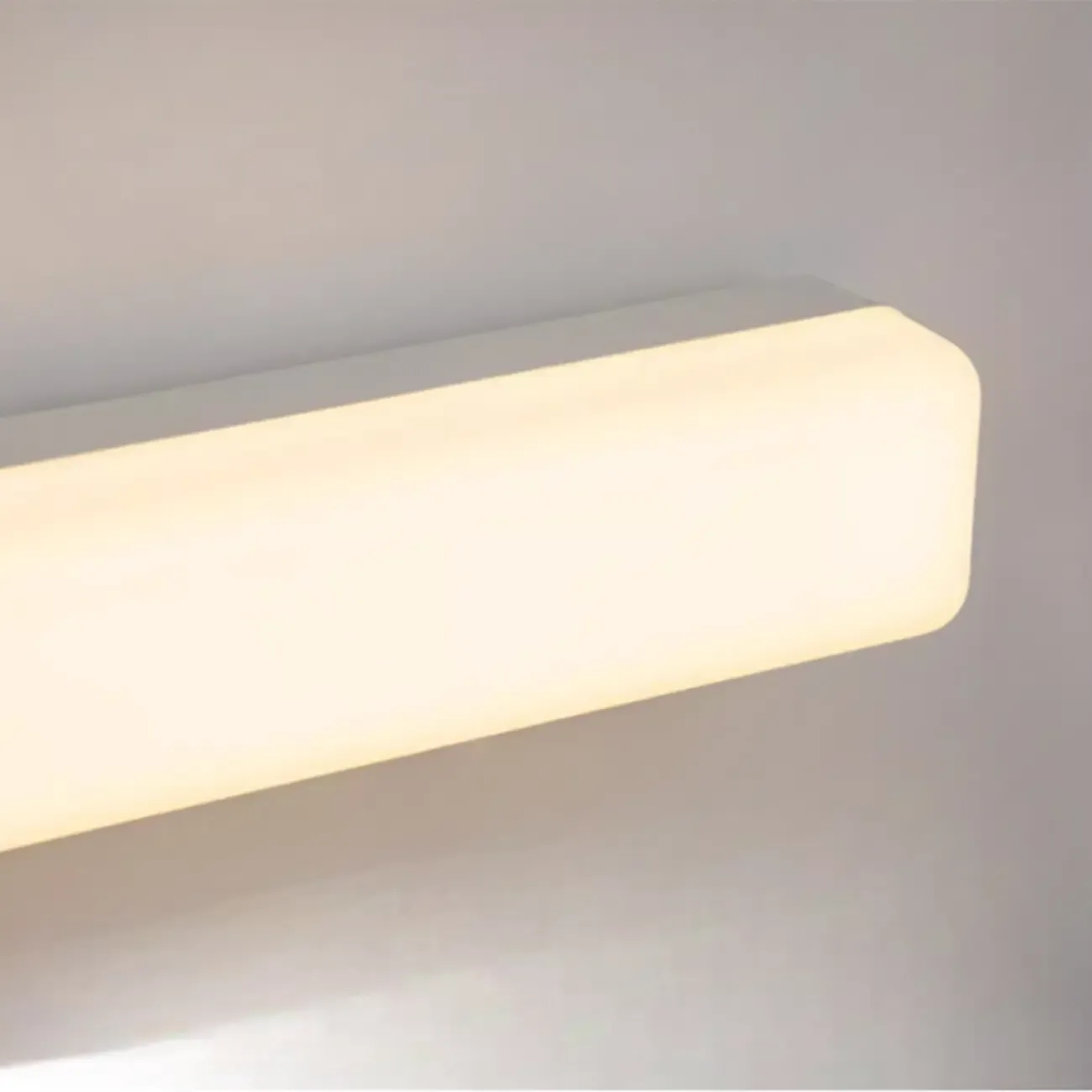 Glam Tube LED Vanity Light with Plastic Shade for Bathroom Image - 9