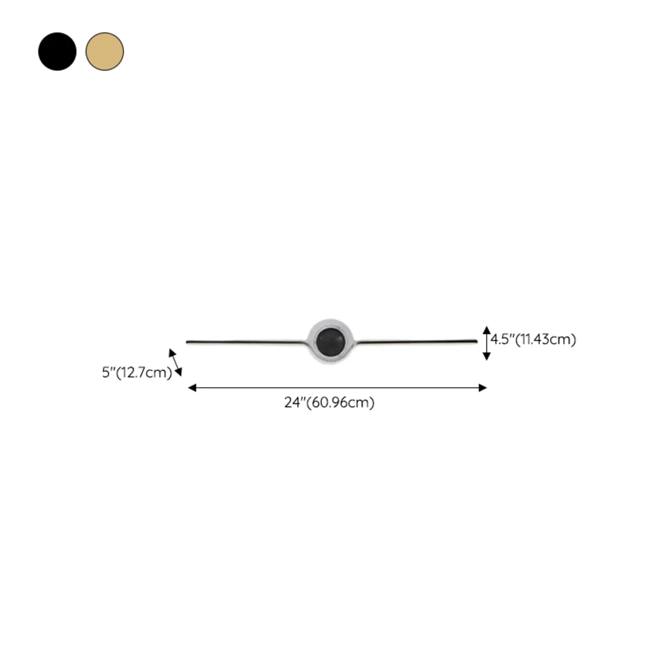 Contemporary Black 2-Light Linear Metal Vanity Light #size | homeyfad