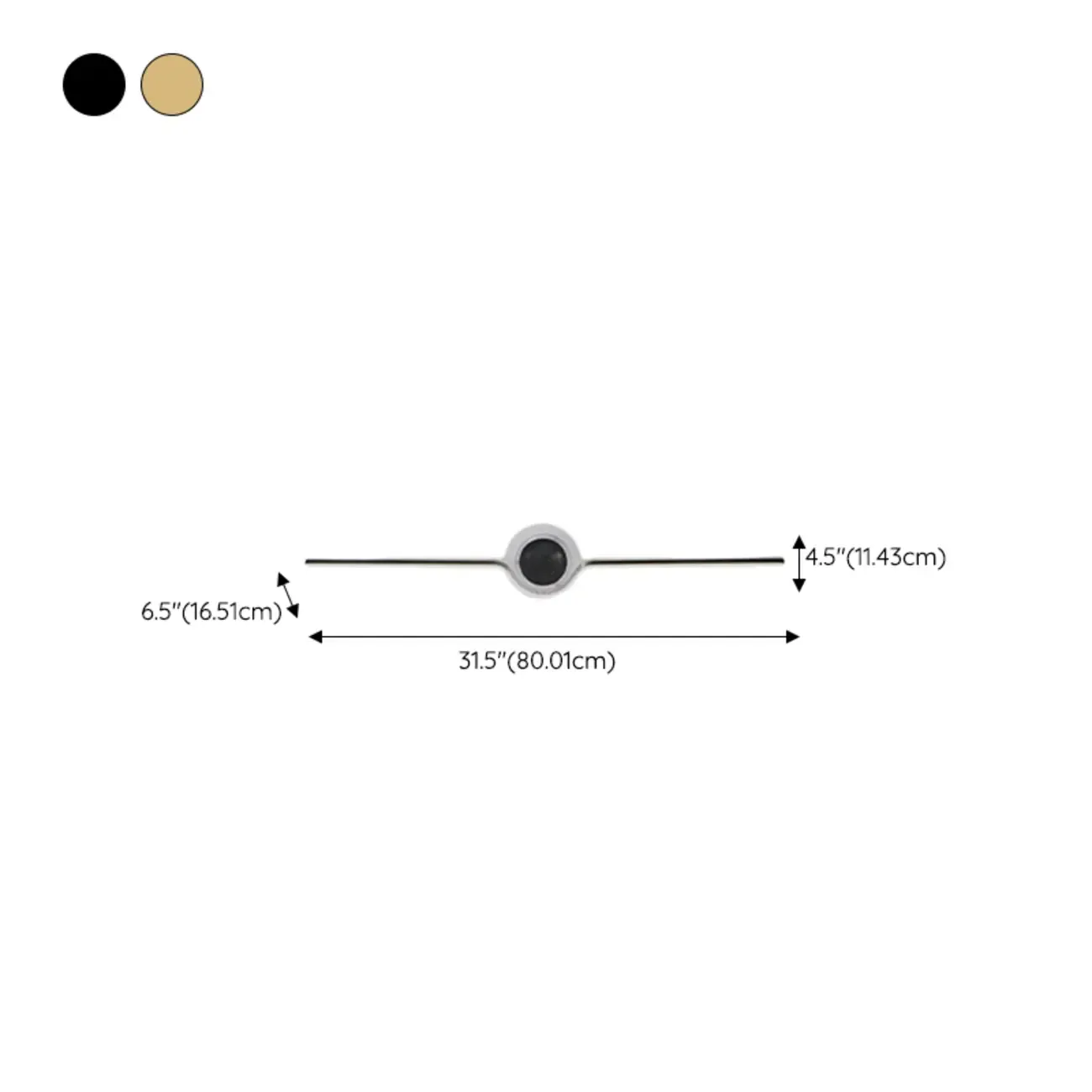 Contemporary Black 2-Light Linear Metal Vanity Light Image - 14