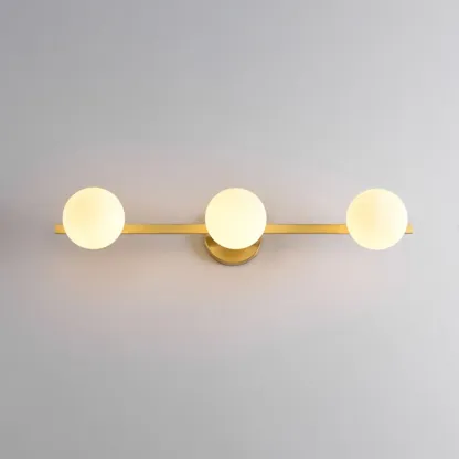 Modern Gold Glass Globe Vanity Light for Bathroom