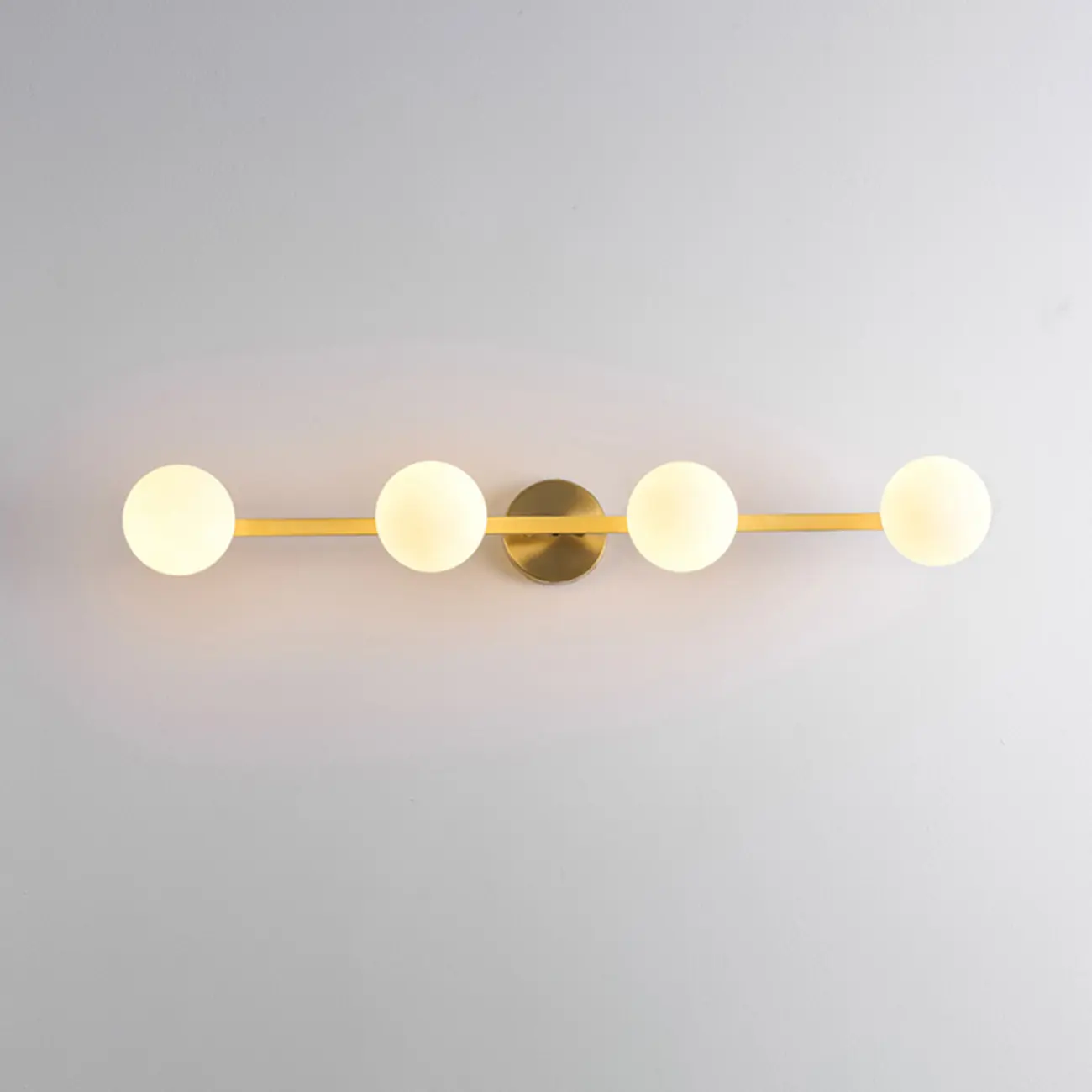Modern Gold Glass Globe Vanity Light for Bathroom | homeyfad