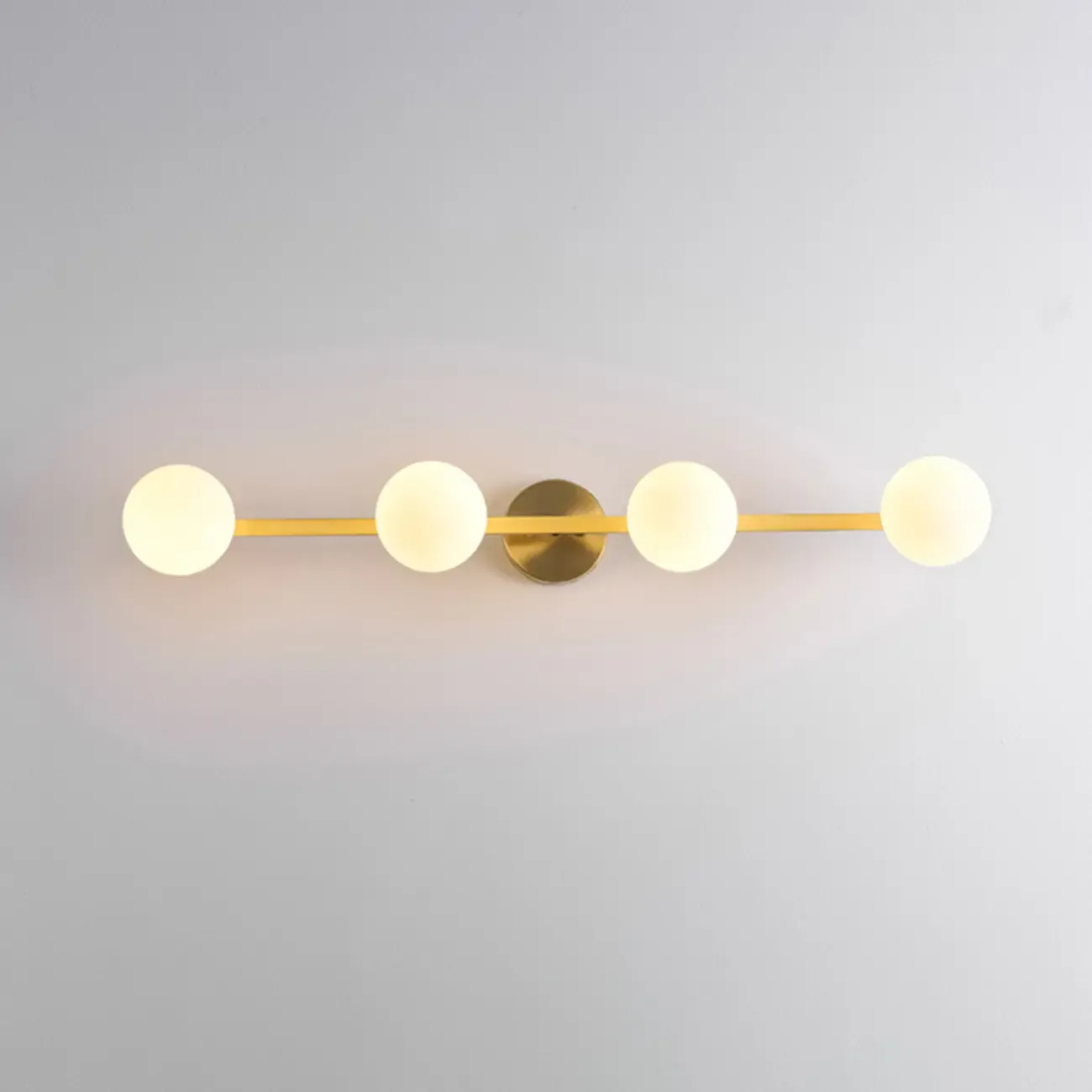 Modern Gold Glass Globe Vanity Light for Bathroom