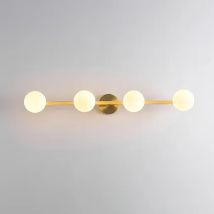 Modern Gold Glass Globe Vanity Light for Bathroom