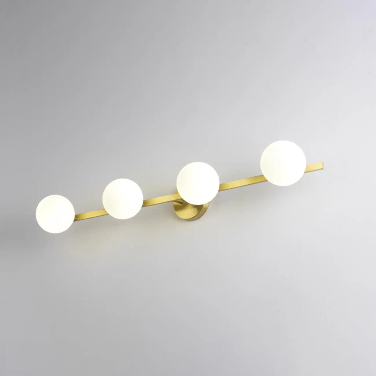 Modern Gold Glass Globe Vanity Light for Bathroom | homeyfad