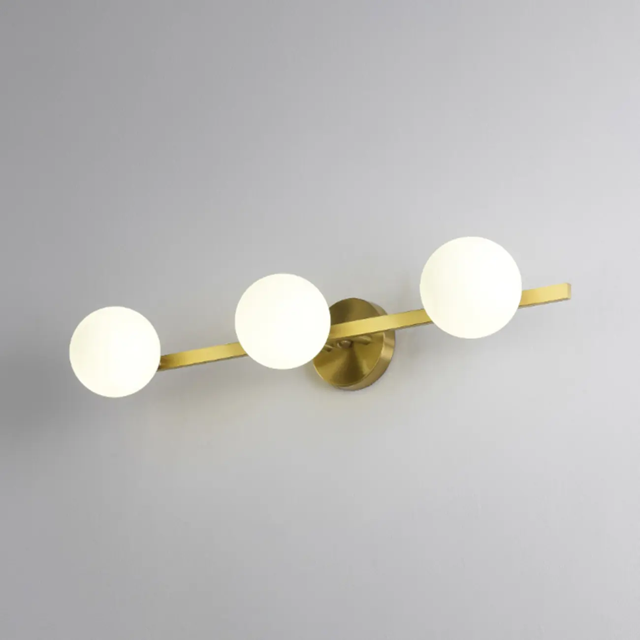 Modern Gold Glass Globe Vanity Light for Bathroom | homeyfad