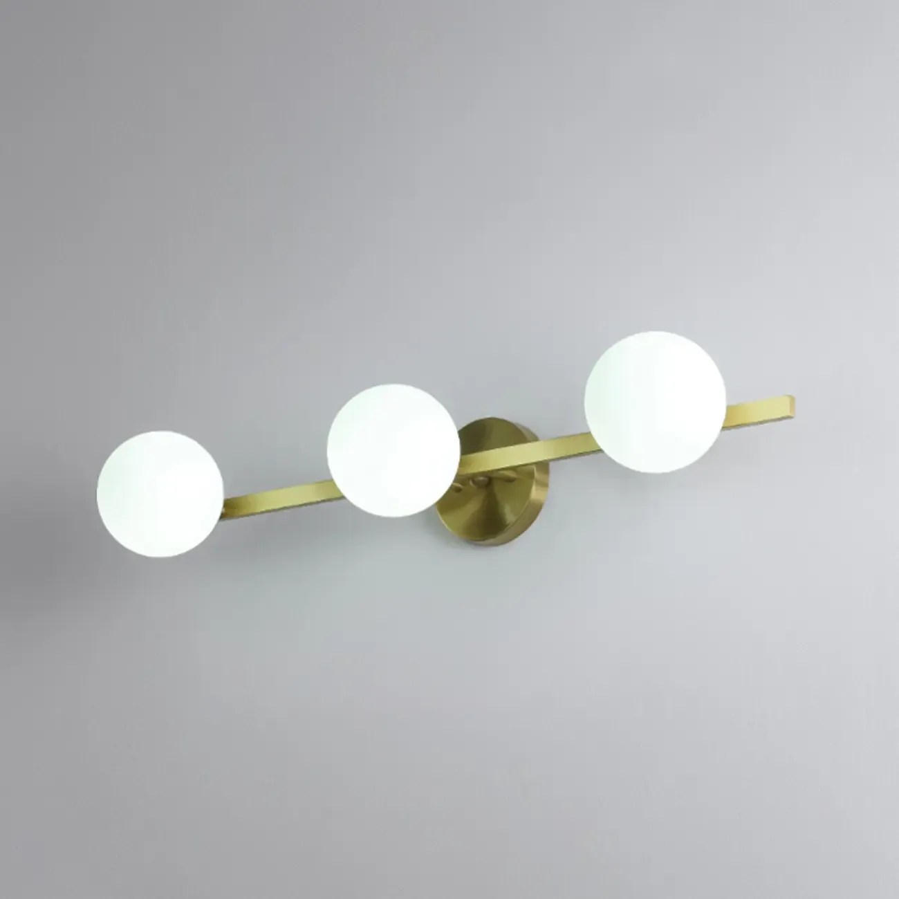 Modern Gold Glass Globe Vanity Light for Bathroom