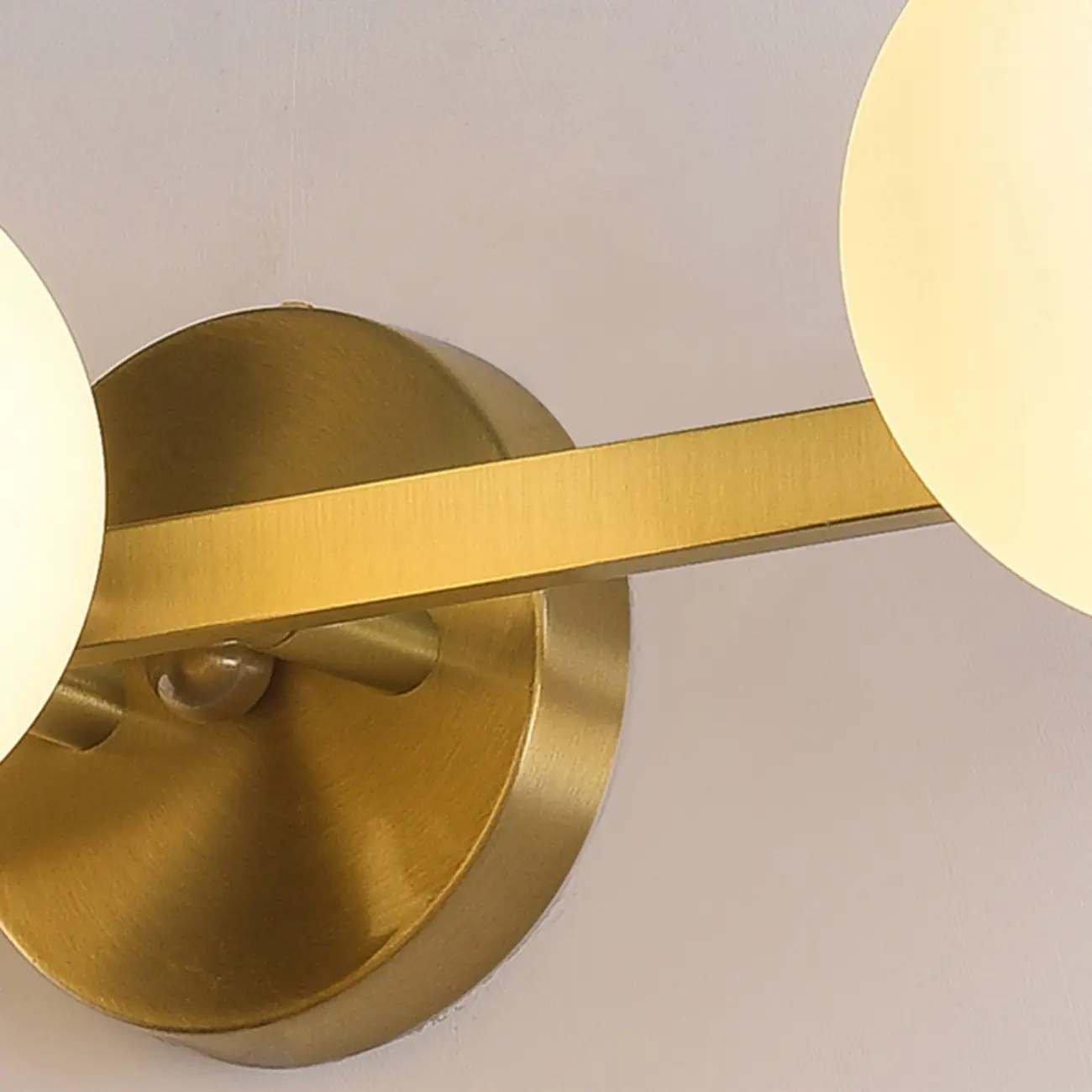 Modern Gold Glass Globe Vanity Light for Bathroom | homeyfad