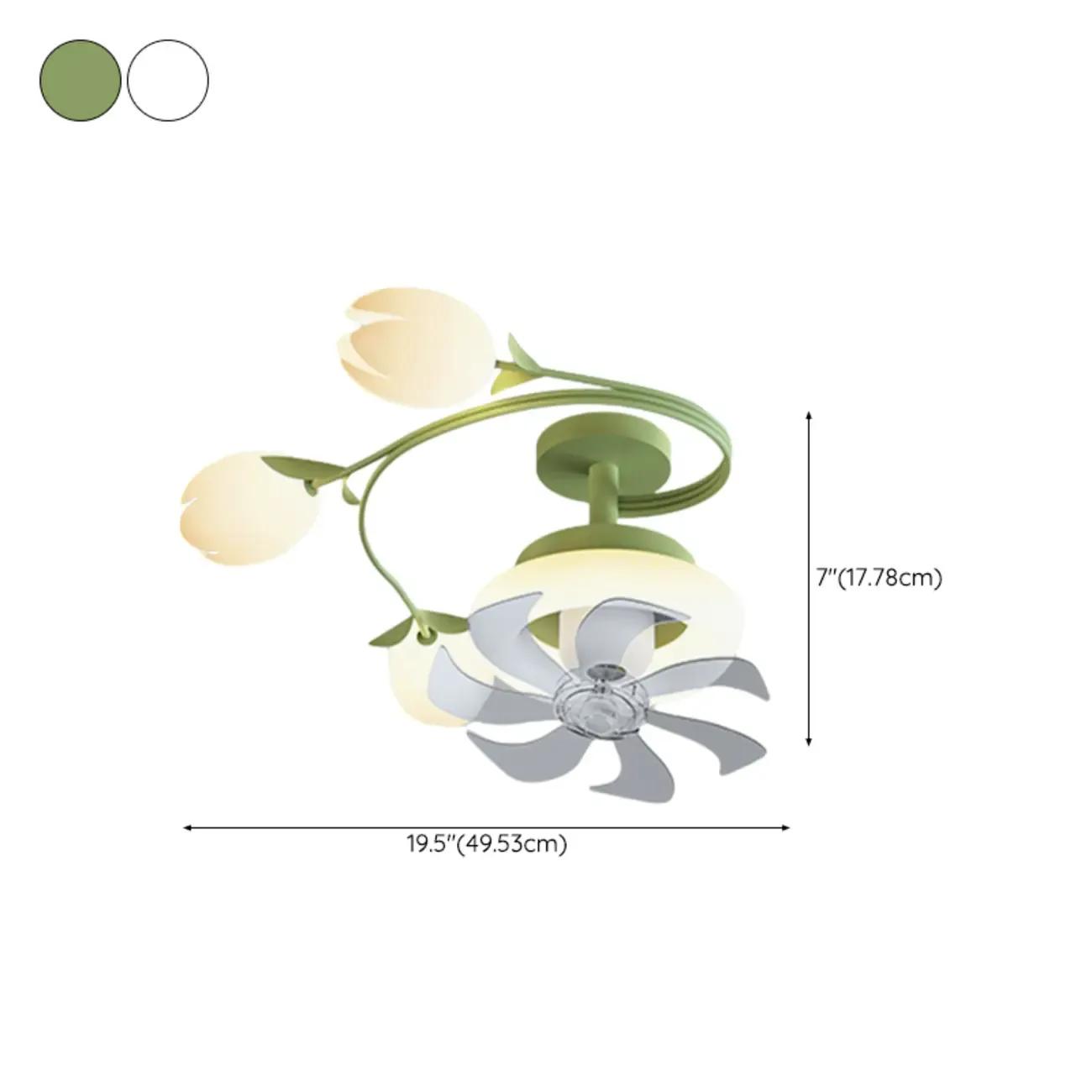 Modern White Ceiling Fan with Lights for Living Room Image - 24