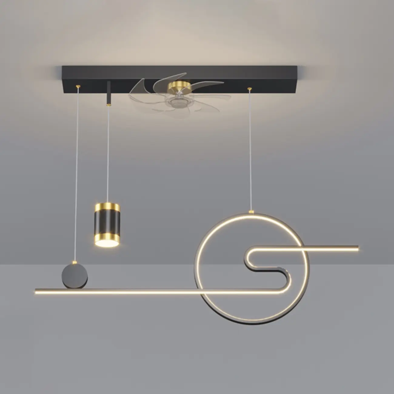 Art Deco Indoor Ceiling Fan with Light Remote Control for Dining Room | homeyfad