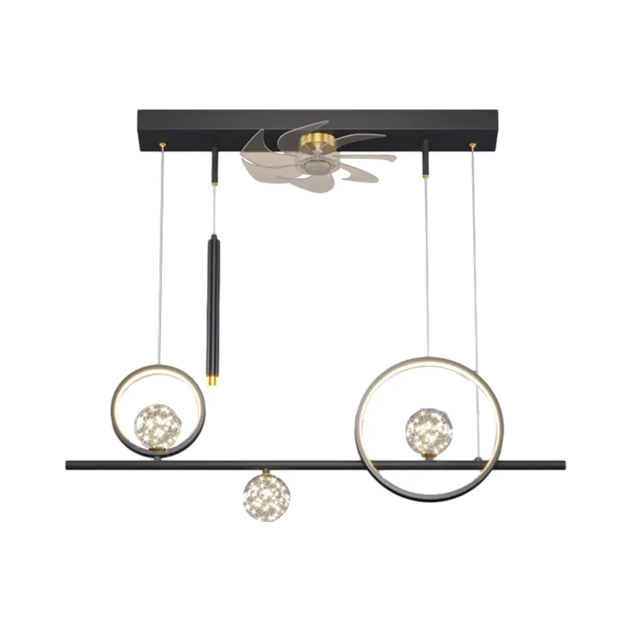 Art Deco Indoor Ceiling Fan with Light Remote Control for Dining Room | homeyfad