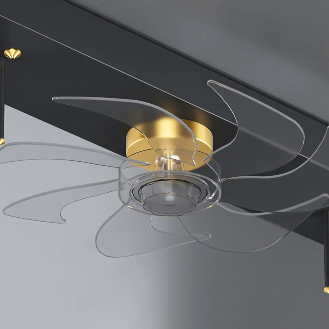 Art Deco Indoor Ceiling Fan with Light Remote Control for Dining Room | homeyfad