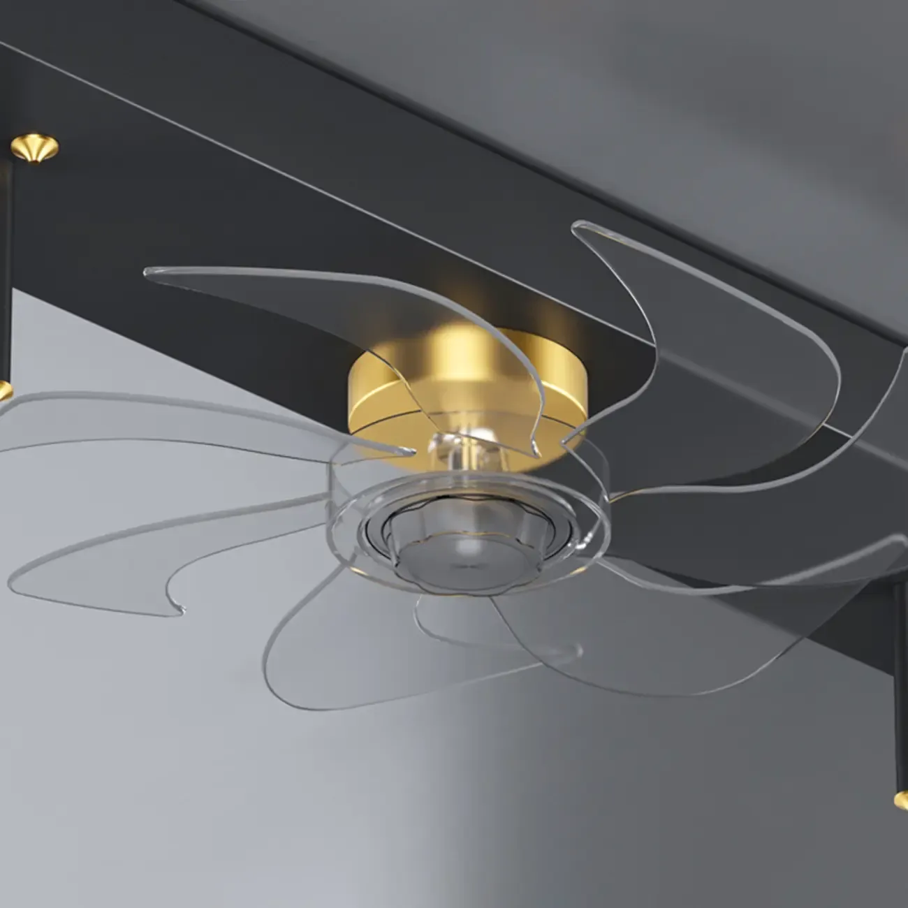 Art Deco Indoor Ceiling Fan with Light Remote Control for Dining Room