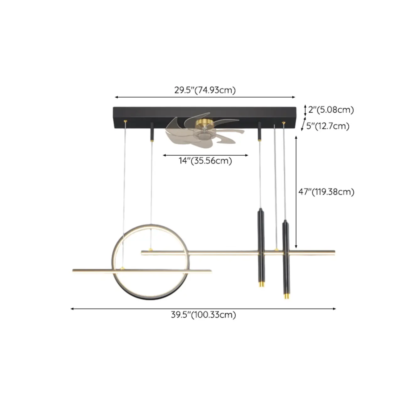 Art Deco Indoor Ceiling Fan with Light Remote Control for Dining Room | homeyfad