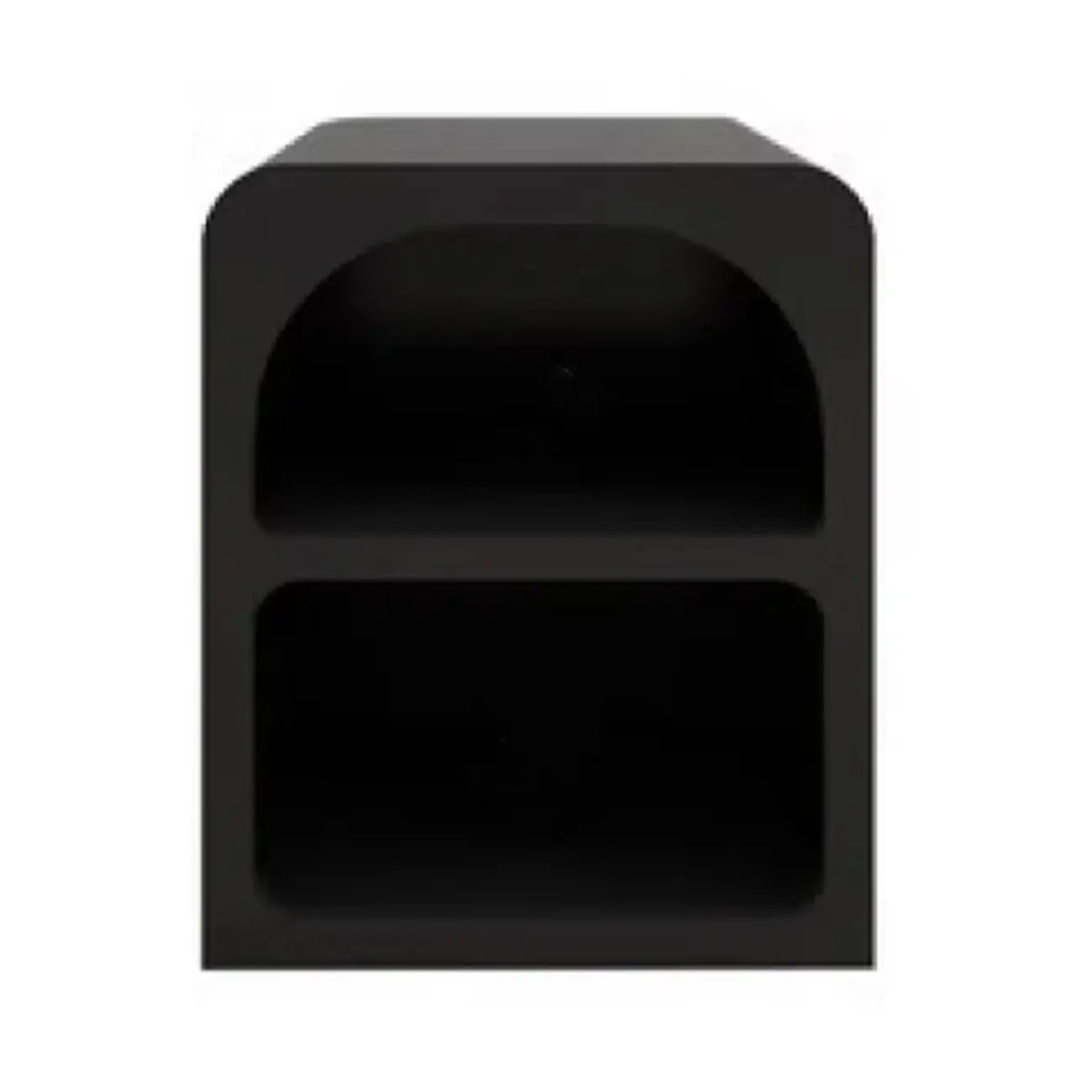 Modern Manufactured Wood Arc Shelf Drawer Nightstand Image - 6 | homeyfad