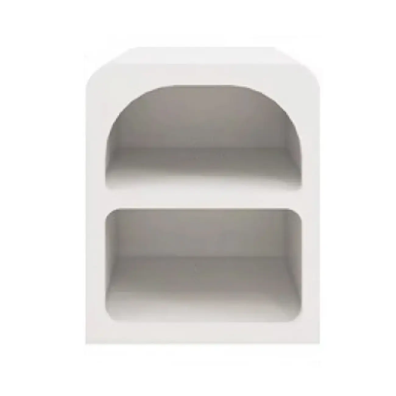 Modern Manufactured Wood Arc Shelf Drawer Nightstand Image - 8 | homeyfad