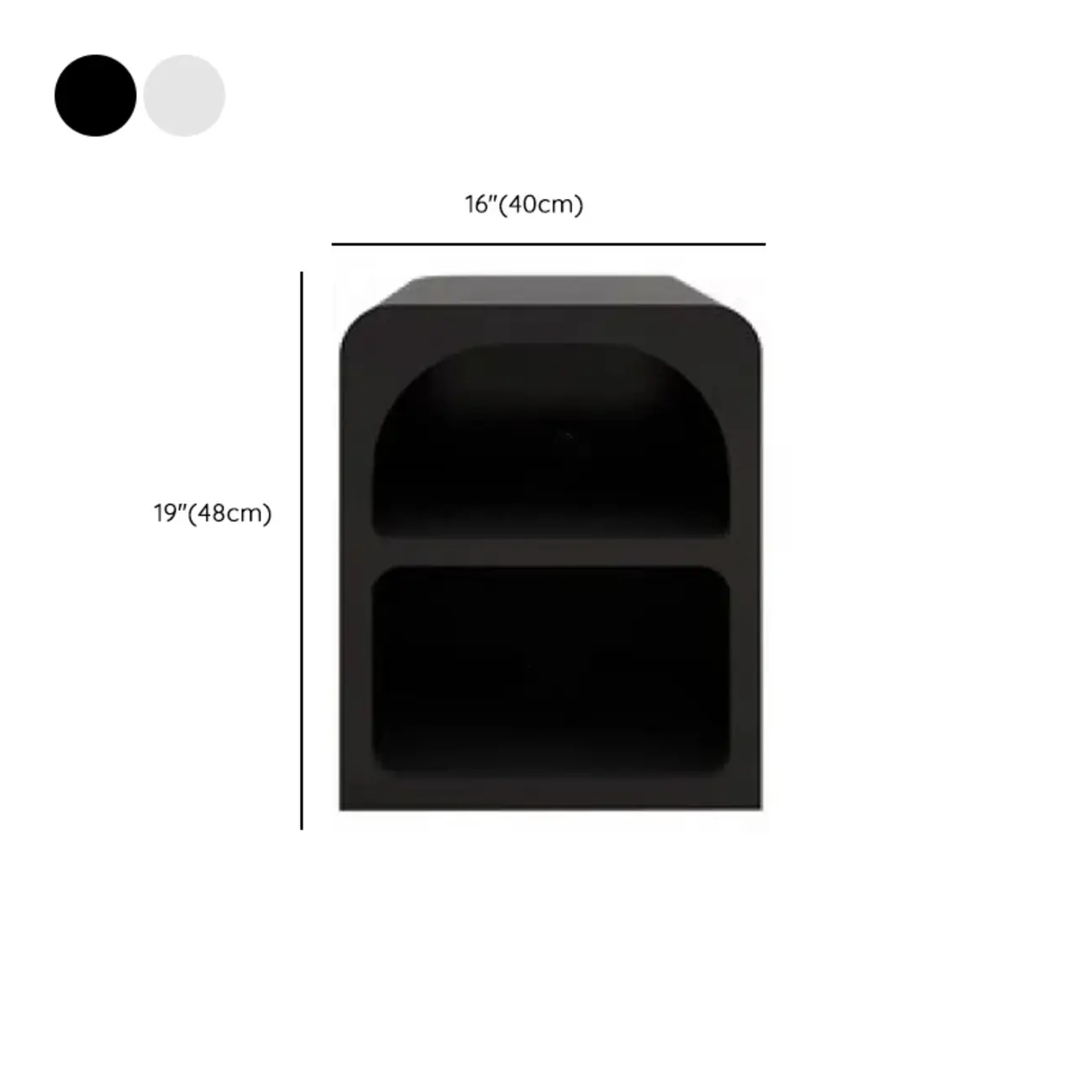 Modern Manufactured Wood Arc Shelf Drawer Nightstand #size | homeyfad