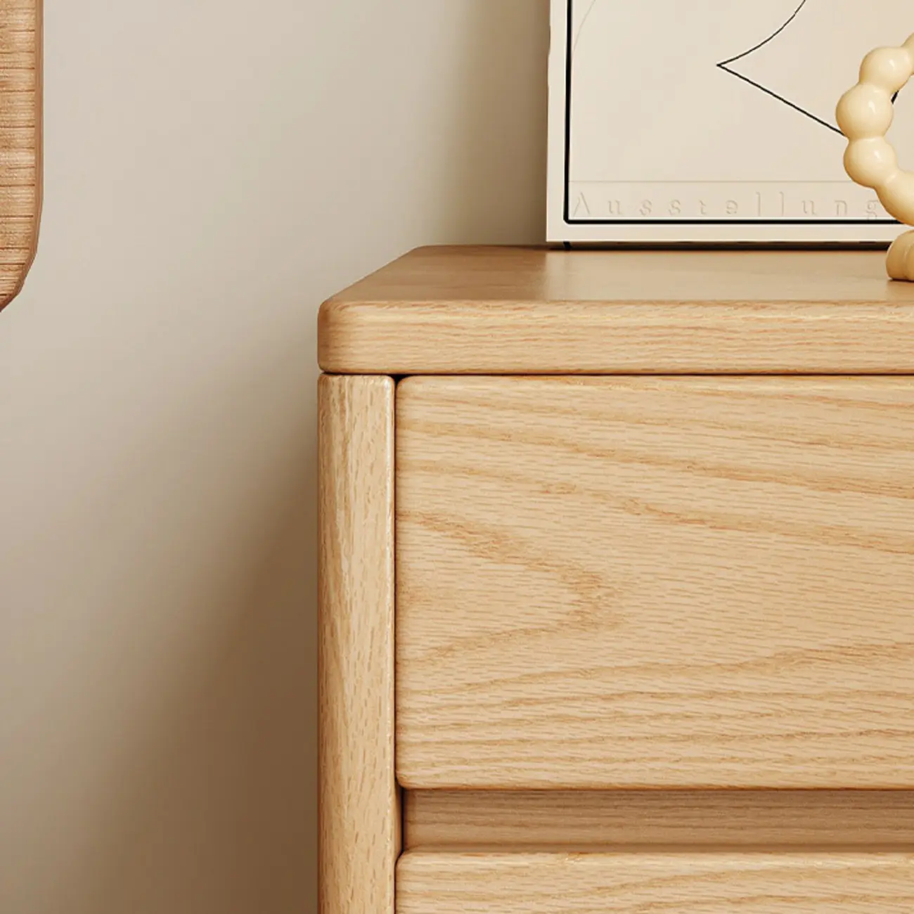 Modern Minimalist Solid Wood 3-Drawer Nightstand Image - 12 | homeyfad