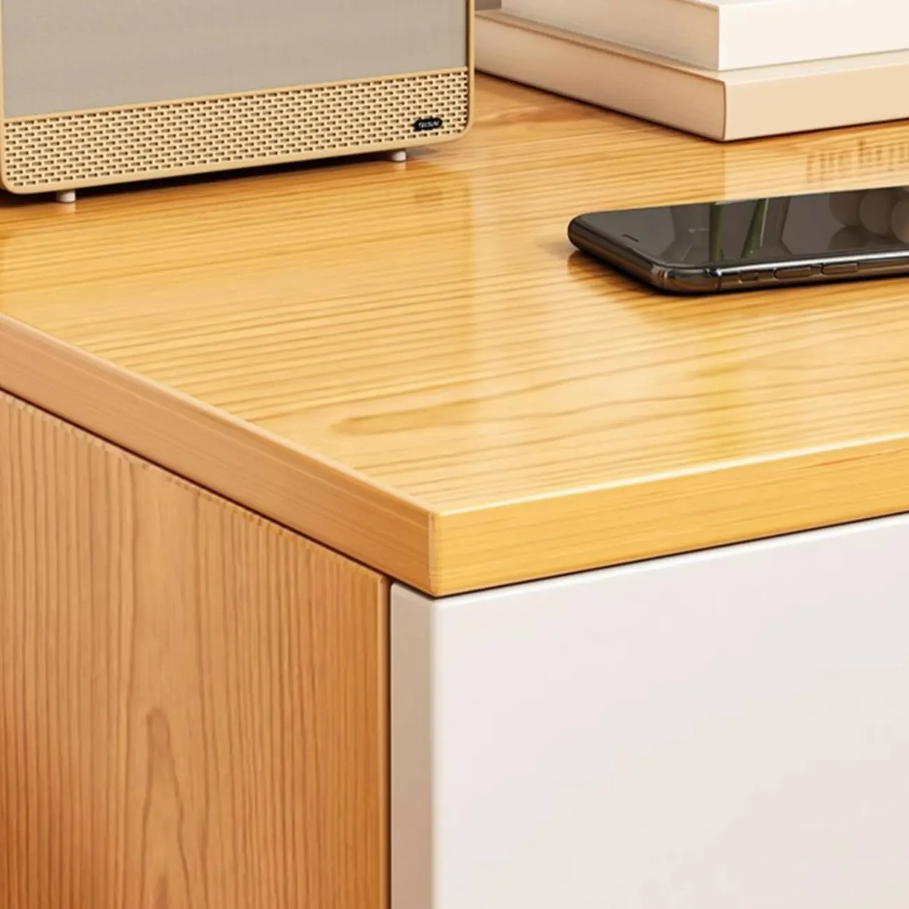 Modern Wooden Bedside Table with Dual Drawers | homeyfad