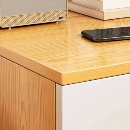 Modern Wooden Bedside Table with Dual Drawers