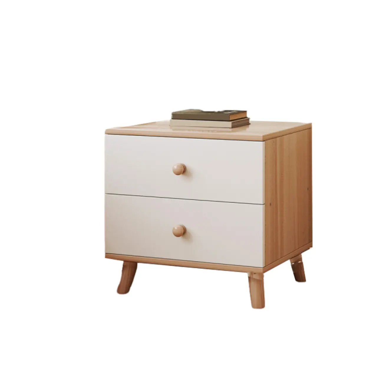 Modern Wooden Bedside Table with Dual Drawers | homeyfad