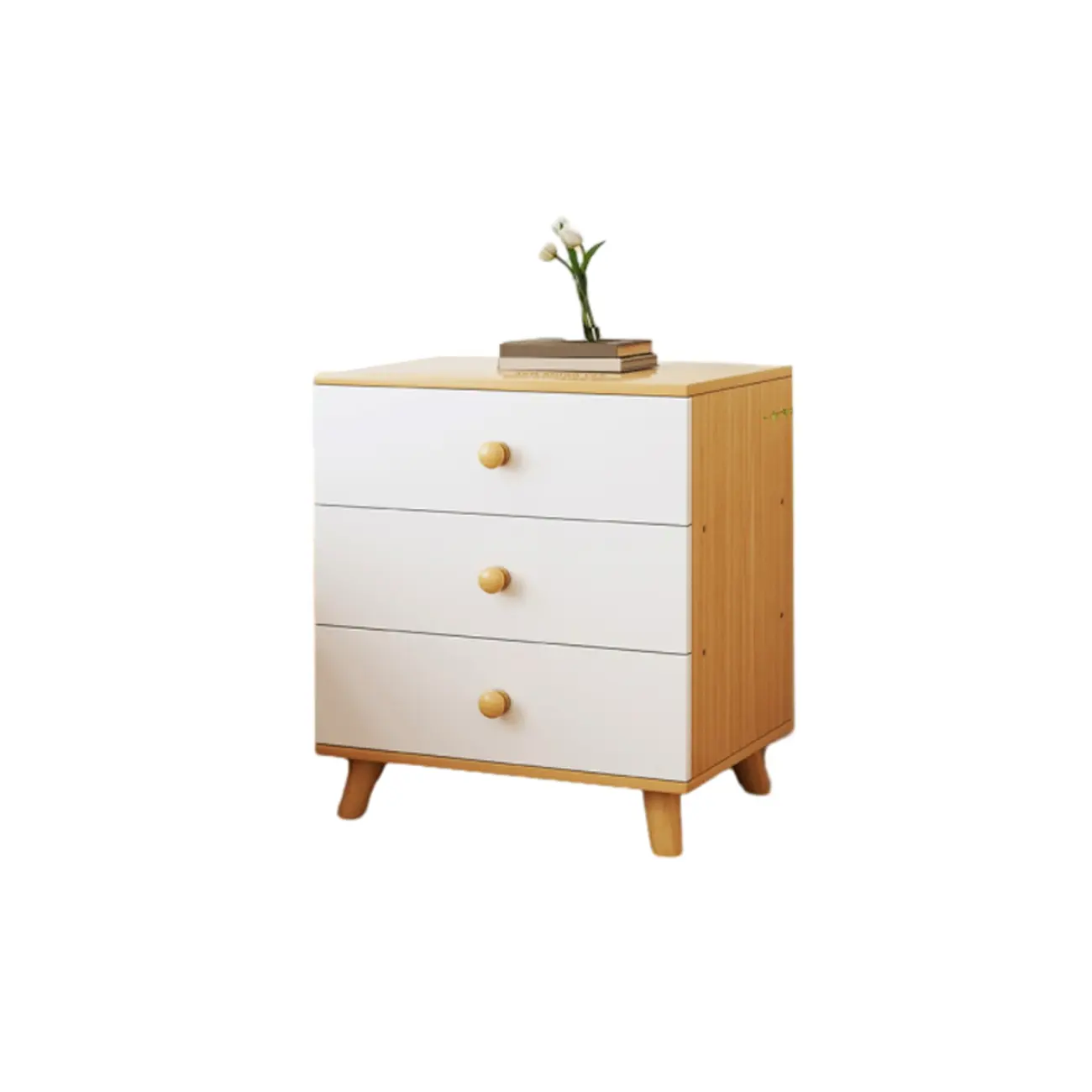 Modern Wooden Bedside Table with Dual Drawers | homeyfad