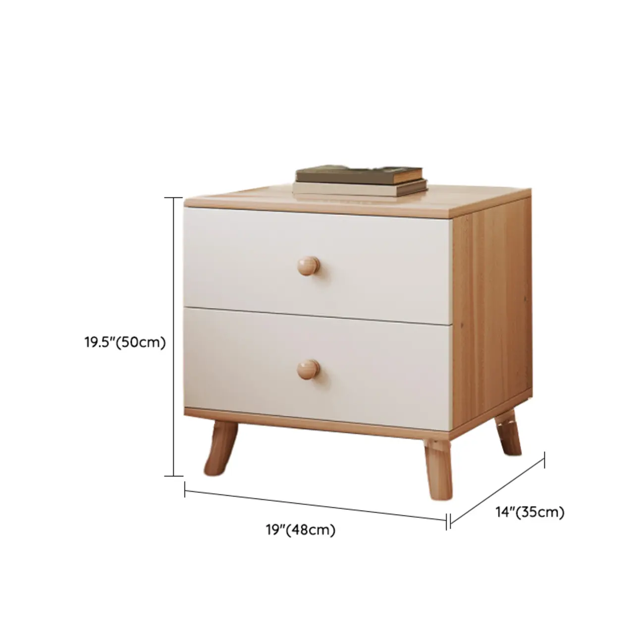 Modern Wooden Bedside Table with Dual Drawers | homeyfad