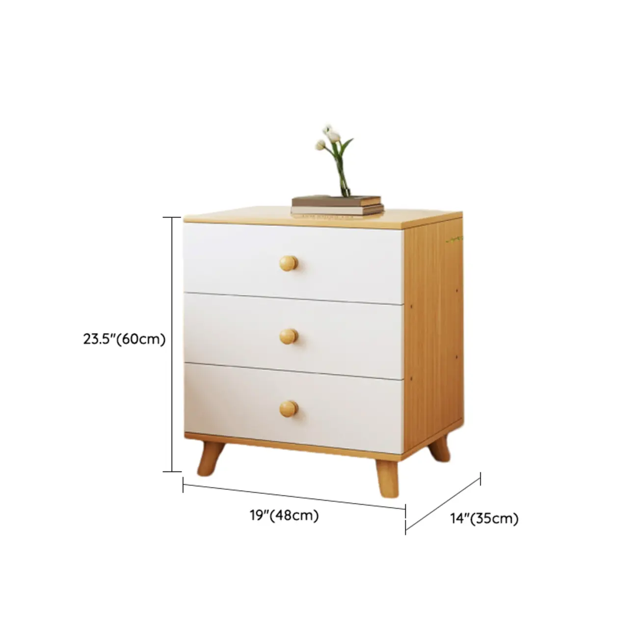 Modern Wooden Bedside Table with Dual Drawers | homeyfad