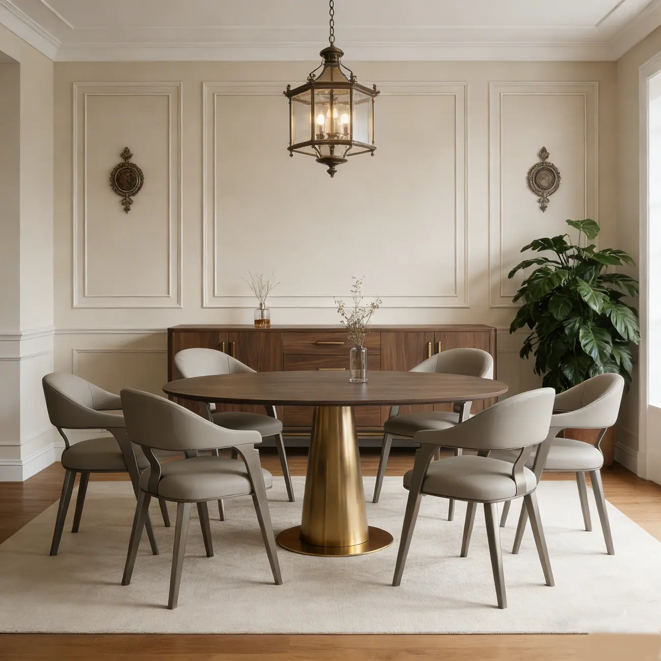 Modern Genuine Leather Champagne Gold Dining Room Arm Chair Image - 2 | homeyfad