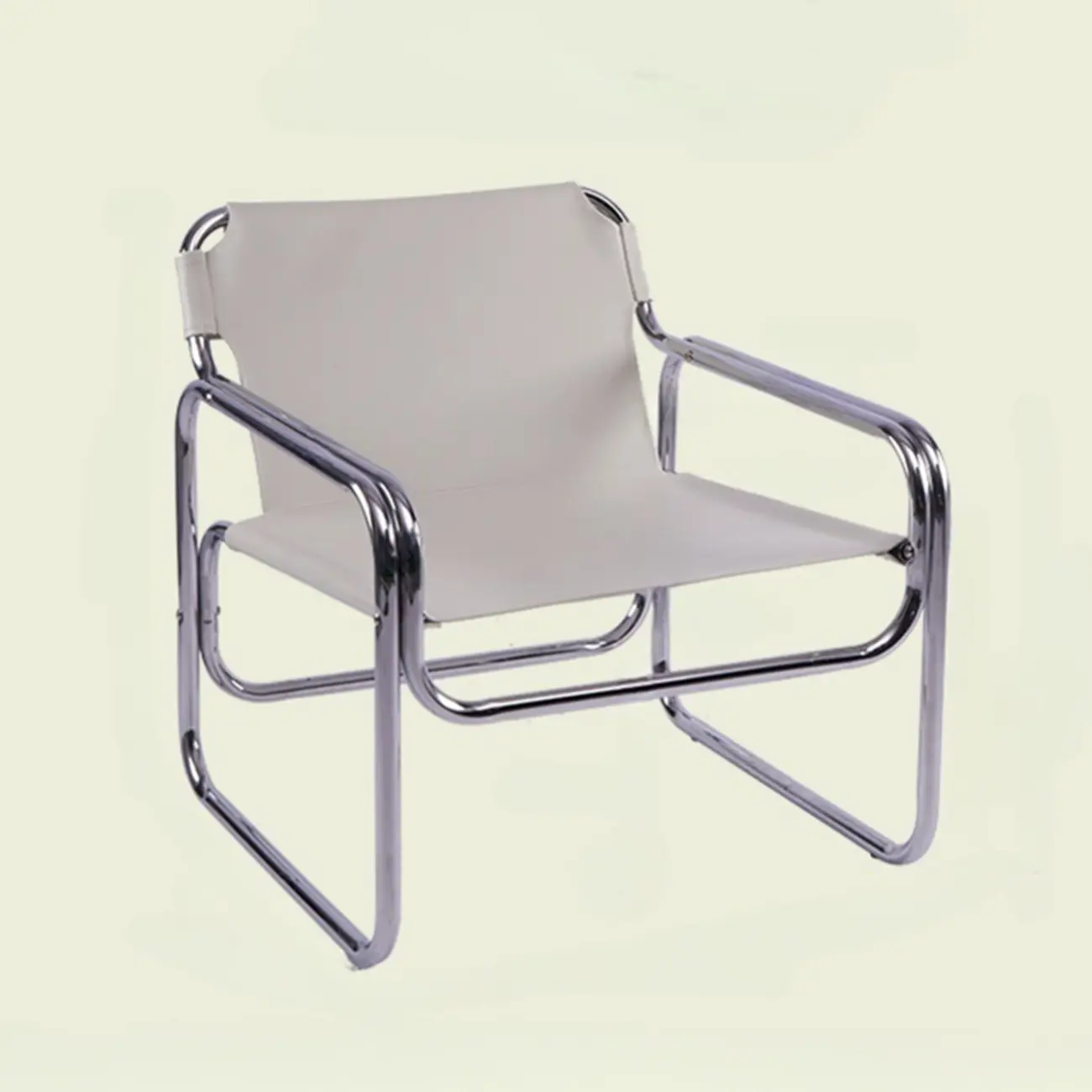 Industrial Leather Accent Chair with Metal Frame for Living Room Image - 5 | homeyfad